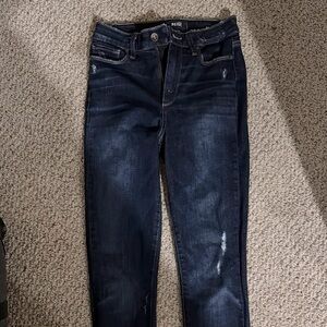 Paige Women's Dark Blue mid to high rise Skinny Jeans, Size 25